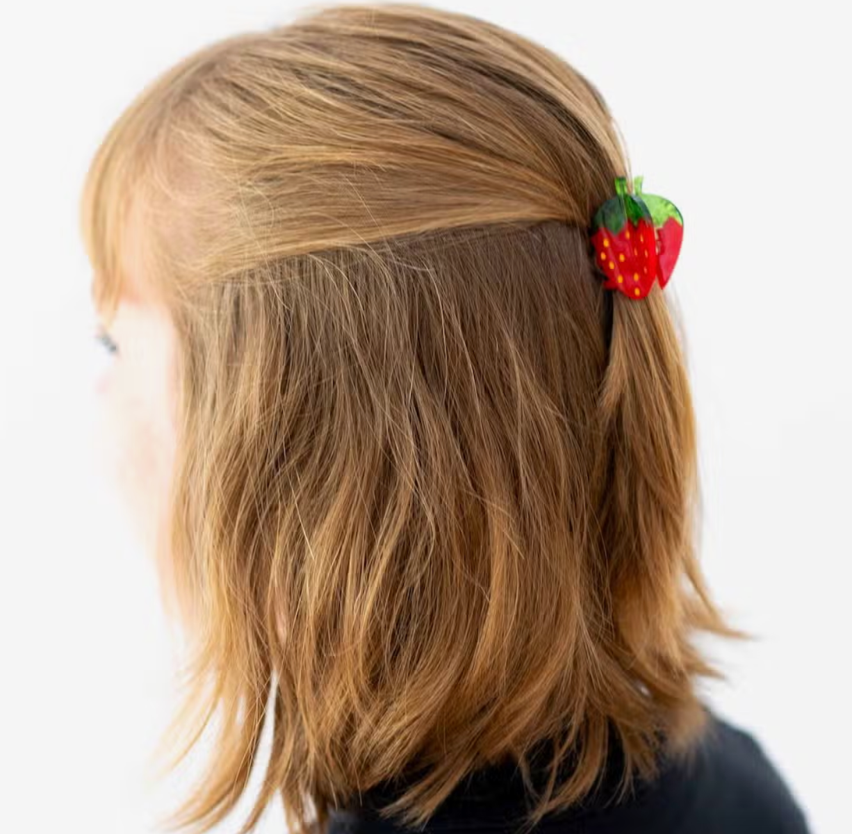 Mini pince à cheveux fraise