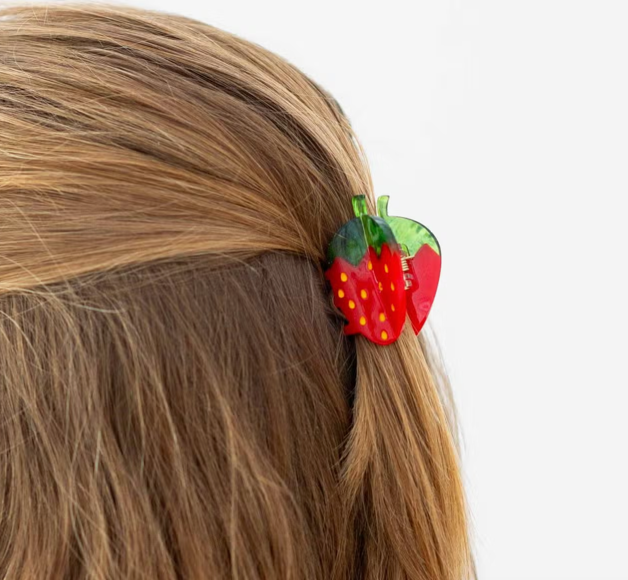 Mini pince à cheveux fraise
